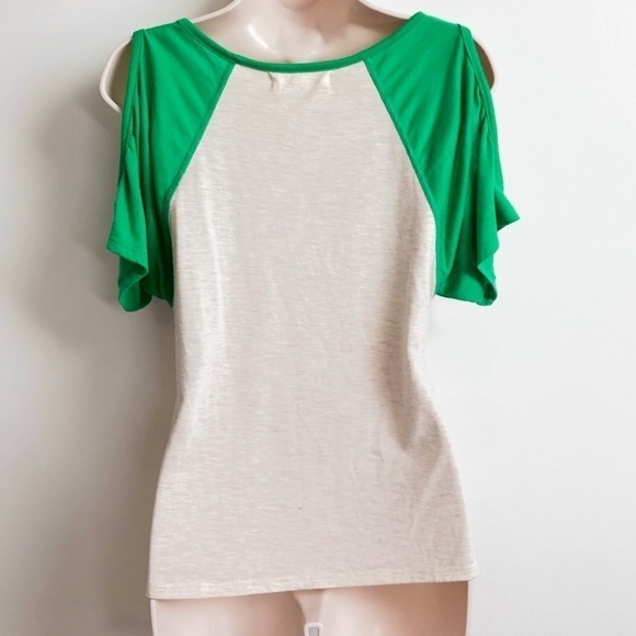 Rewind cold shoulder floral hi low short sleeve - Picture 3 of 8